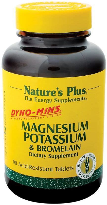 Nature's Plus Magnesium Potassium & Bromelain Dyno-Mins