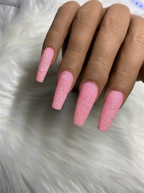 Pink Glitter Press on Nails | Etsy