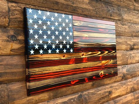 wooden american flag wall art diy