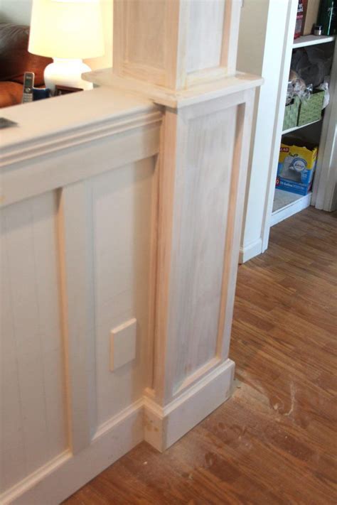 Half Wall & Column Remodel | Half wall, Living room kitchen layout ...