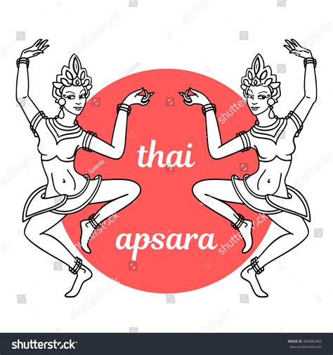 Asian Dancer Card Design Template White Stock Vector (Royalty Free