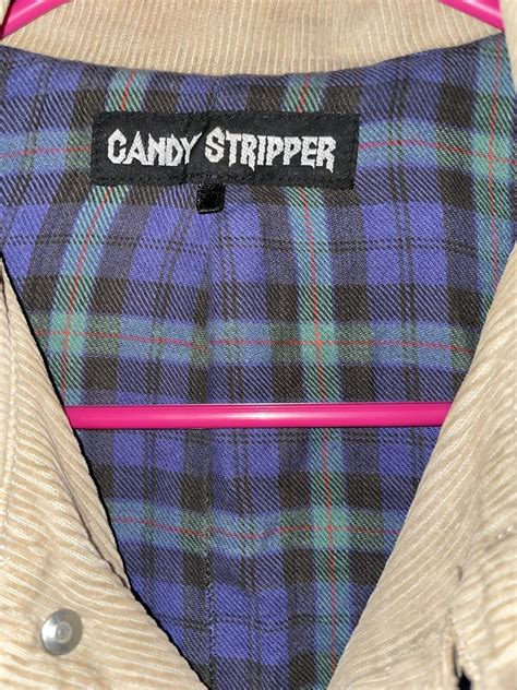 RARE Japanese Brand CANDY STRIPPER Skulls Corduroy Ja… - Gem