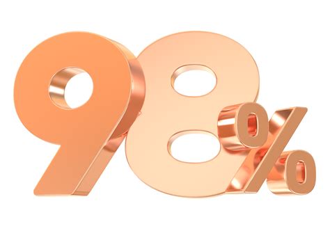 Gold Percent Number 98 27523547 PNG