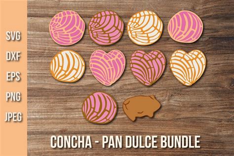 Mexican Sweet Bread Concha SVG Bundle