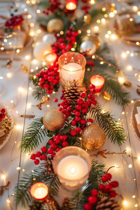 centerpiece for christmas table ideas 13