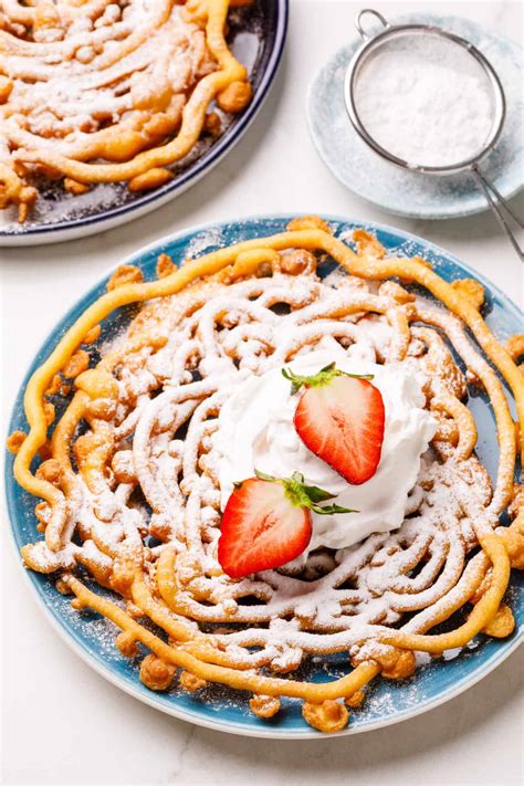 funnel cake recipe red velvet funnel cake desserts   dime