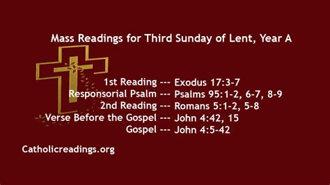 Sunday Mass Readings for March 12 2023, 3rd Sunday of Lent - Homily