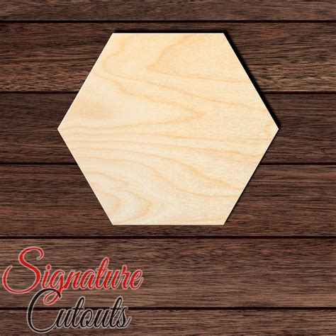 hexagon shape cutout signature custom works