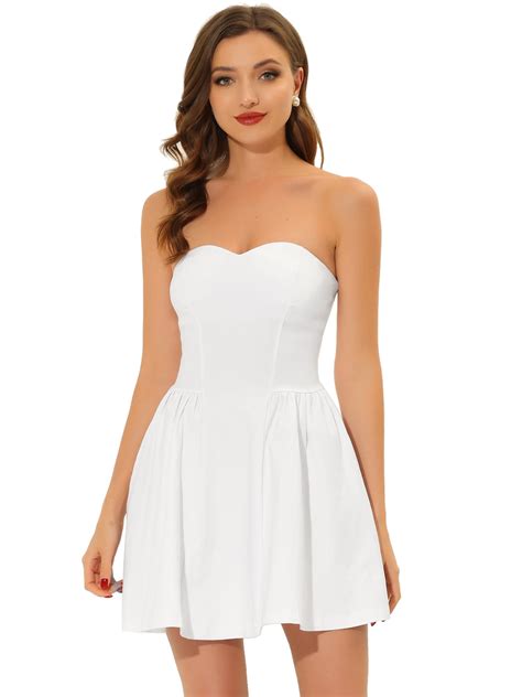 DARING DIVA Party Mini Strapless Sweetheart Neck Christmas Mini Dress