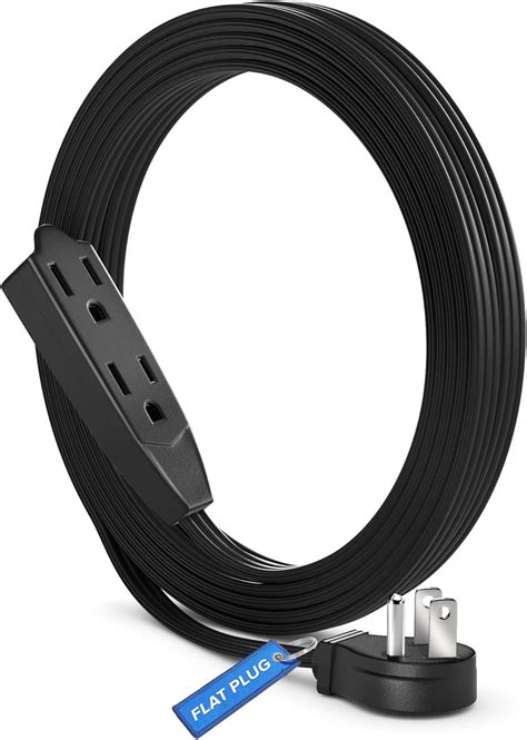 amazoncom maximm cable  feet flat plug extension cordwire multi