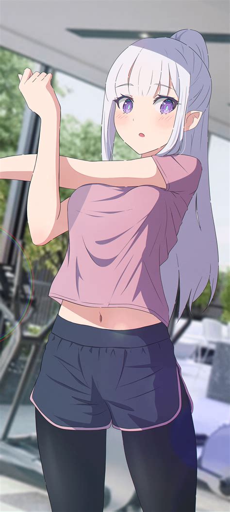Emilia after workout [Re:Zero] (1440x3200) : r/Animewallpaper