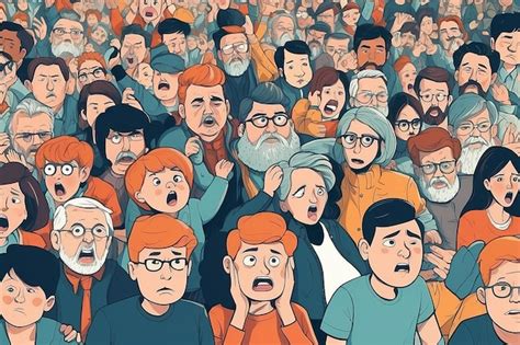 Hand drawn flat design overwhelmed people Vector illustration | Premium ...