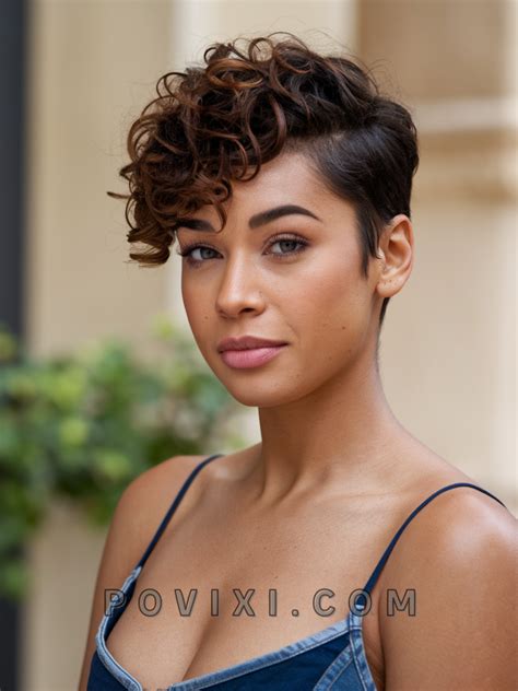 pixie cut  curly hair   ideas   chubby oval square