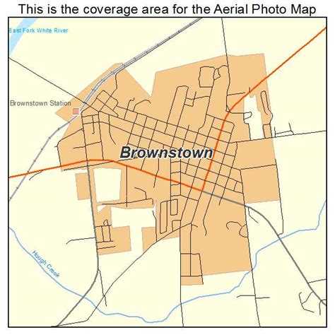 Aerial Photography Map of Brownstown, IN Indiana