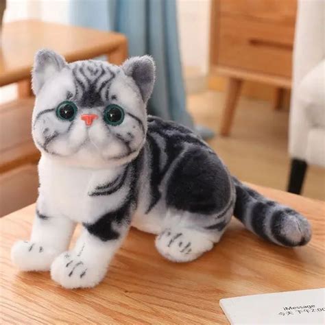Мягкая игрушка кот, котик, реалистичный, пушистый, глазастик, мягкий ...