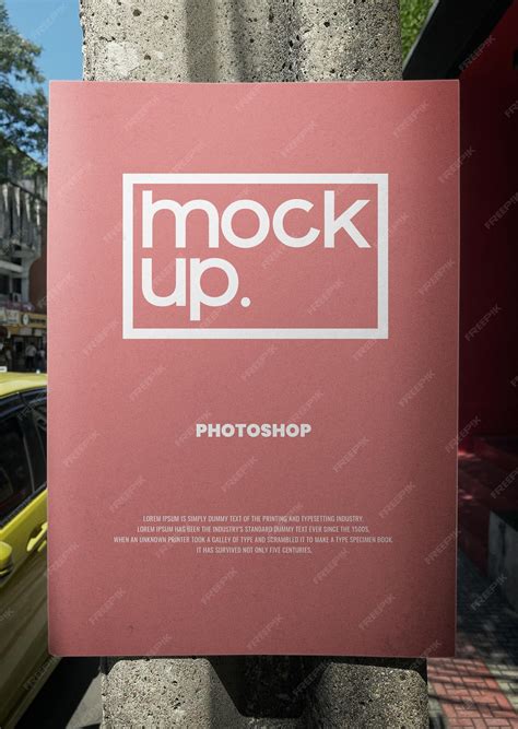 Premium PSD | Street advertising mockup realistic