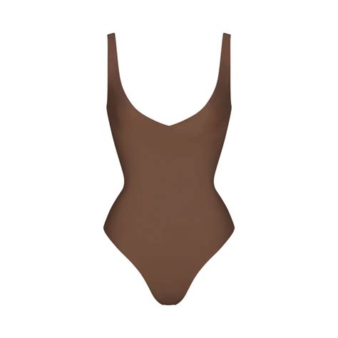 skims body unlined plunge thong bodysuit jasper