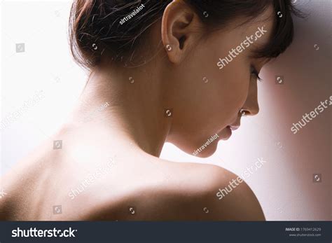 young womans neck face stock photo  shutterstock