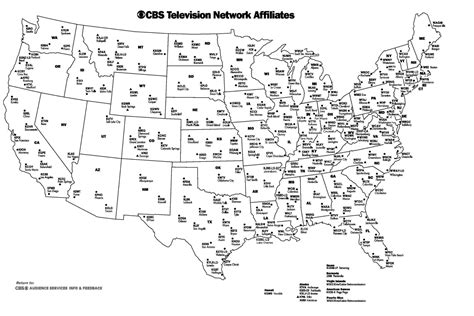 CBS television station affiliate map [3000x2000] : r/MapPorn