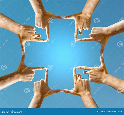 hands making  cross stock image image  strong opportunity