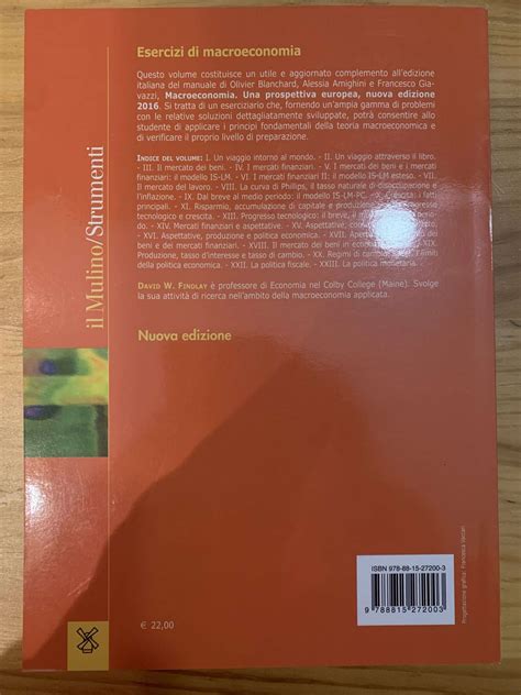 Esercizi Di Macroeconomia Guida Allo Studio Del Testo Di Olivier Blanchard Alessia Amighini Francesco Giavazzi