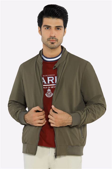 Diners Men’s Lightweight Stretchable Olive Jacket Winter Wear 2024