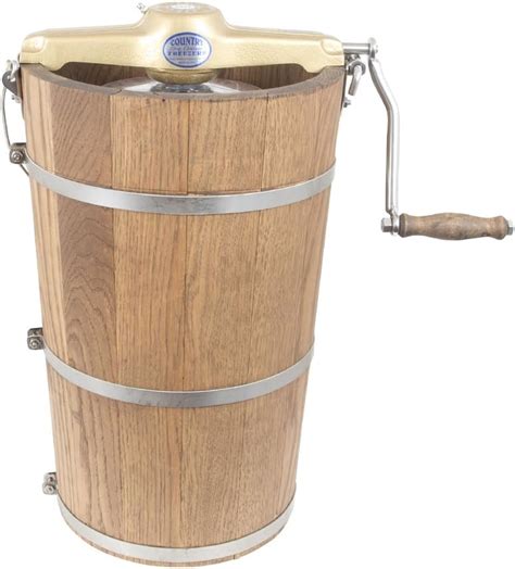 Amazon.com: 8 qt Country Ice Cream Maker - Classic Wooden Tub - Hand Crank