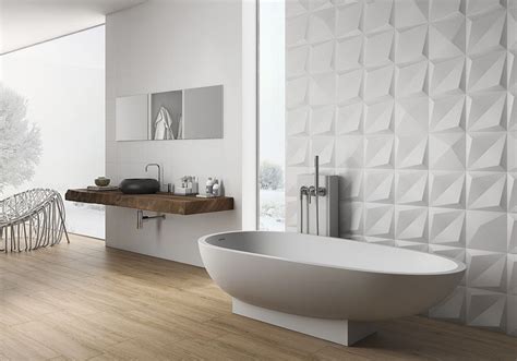 Bathroom Tile Idea - Install 3D Tiles To Add Texture To Your Bathroom