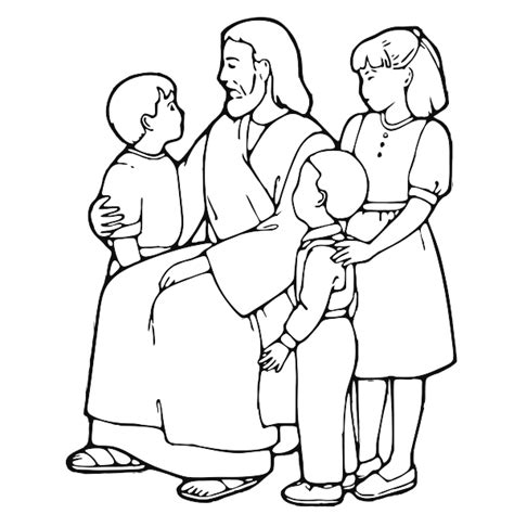 Jesus teaching children | Free SVG