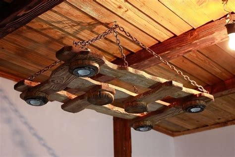 Деревянные Потолочные Светильники: Изготовления Своими Руками | Rustic ...