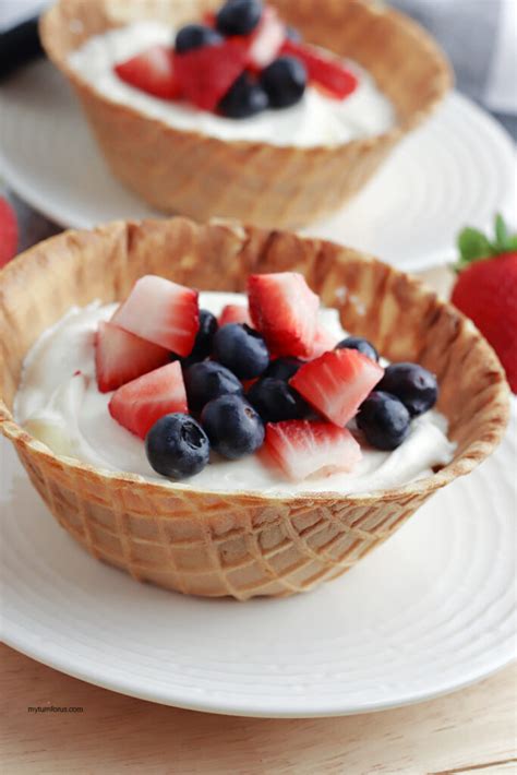 Mini Berry Cheesecakes in Waffle Cone Cups - My Turn for Us