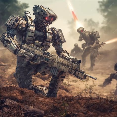Premium AI Image | Robot warfare Generative AI