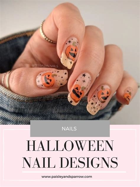 halloween nails 2024 simple pink 6