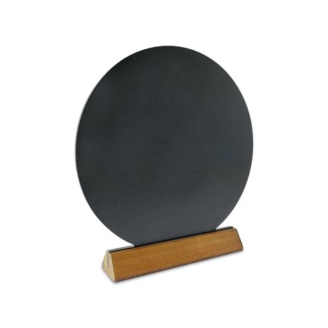 wooden menu holders table talker plain   chalkboard front