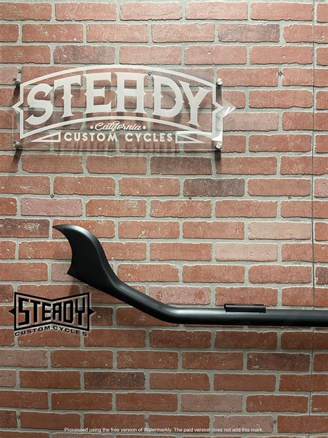 scc upswept sharkfin pipes black steadycustomcycles