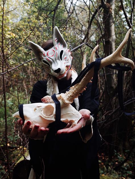 Japanese Kitsune Mask White and Red Full Face Kitsune Mask - Etsy Canada