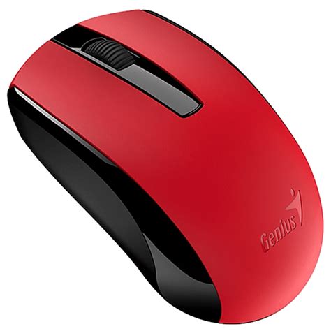 Mouse Genius Eco-8100 Wireless Blueeye Recargable Red