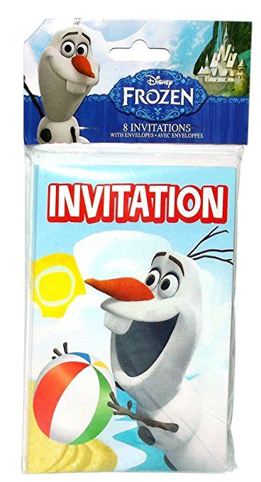 Disney Frozen Olaf Invitations, 8-Count - Walmart.com