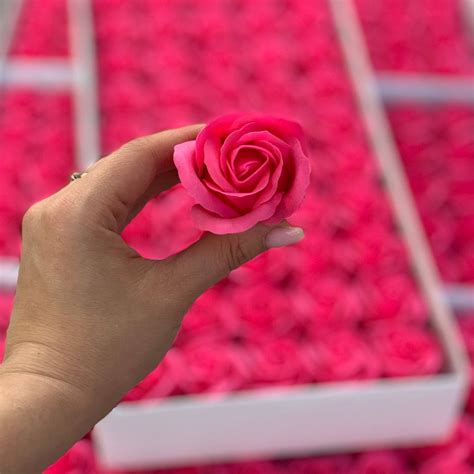 Роза стандарт малиновая 01 - Infinity Flowers — цветы из мыла, мыльные ...