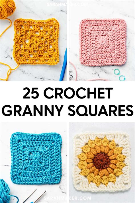 Granny square crochet patterns free – Artofit