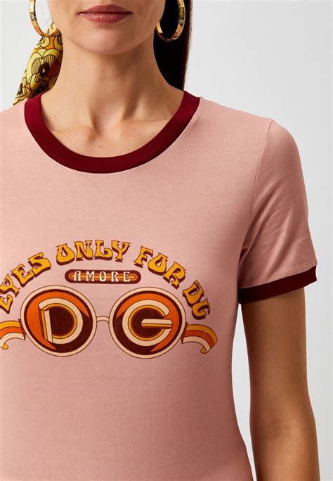 Футболка Dolce&Gabbana, цвет: розовый, RTLACU496601 — купить в интернет ...