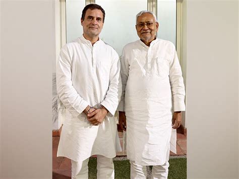 nitish kumar meets rahul gandhi discusses  poll strategy denies