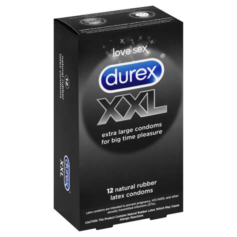 Durex XXL Extra Large Lubricated Condoms, 12 Count- Buy Online in Hong ...