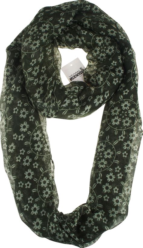 VIVIAN & VINCENT Soft Light Sunflower Floral Elegant Sheer Infinity