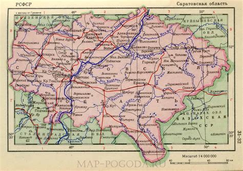 Административная карта Саратовской области. Саратовская область на ...