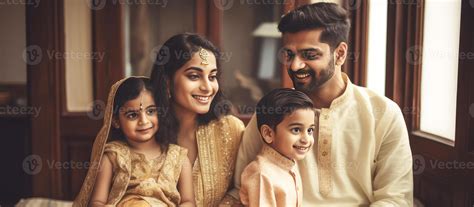 Traditional Indian Family Portrait
