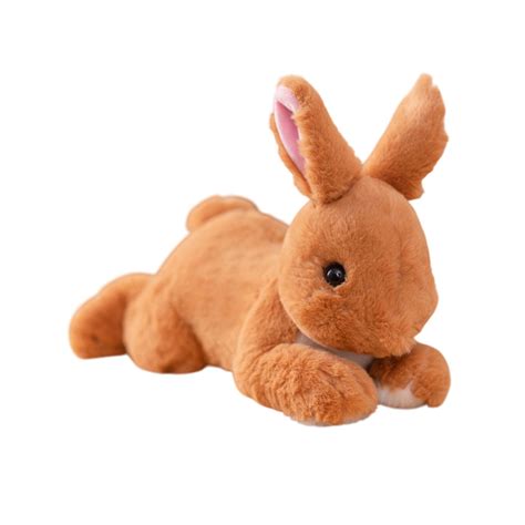 B-48 Orange Boy Girl Simulation Plush Bunny Toy Soft Stuffed Rabbit For
