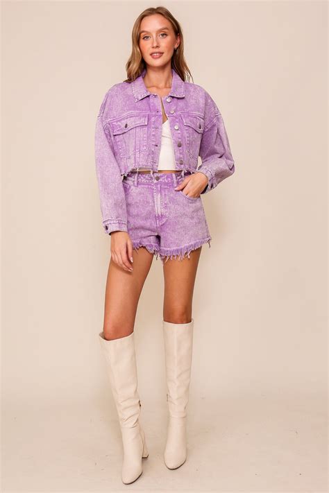 Washed Lavender Denim Jacket – Mesa Collection Boutique