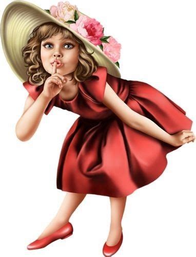 Девочка в красном платье и шляпе | Cute illustration, Children images ...