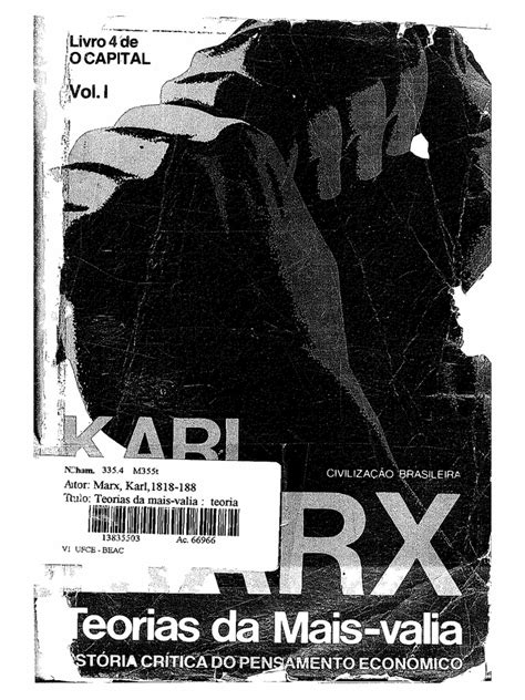 Mais Valia Para Karl Marx - Marx - Teorias da mais-valia - vol. I.pdf | Karl Marx | Economia